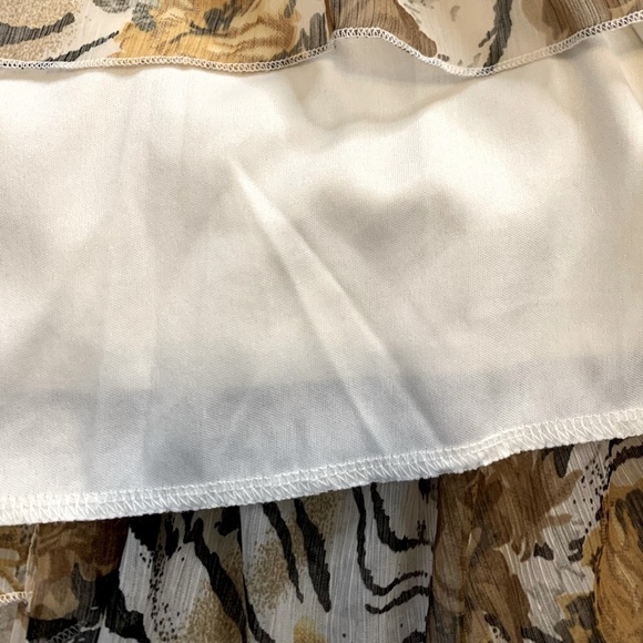 Vasna Desire Animal print Midi Chiffon Beaded Dress Women Medium Lined - Picture 6 of 7